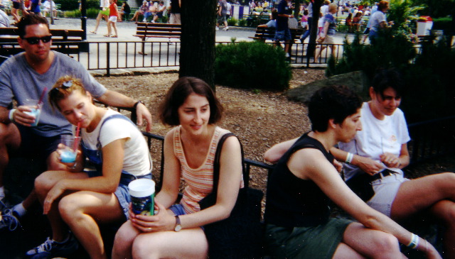 reminiscing on the days when they would be the ones in the fountain